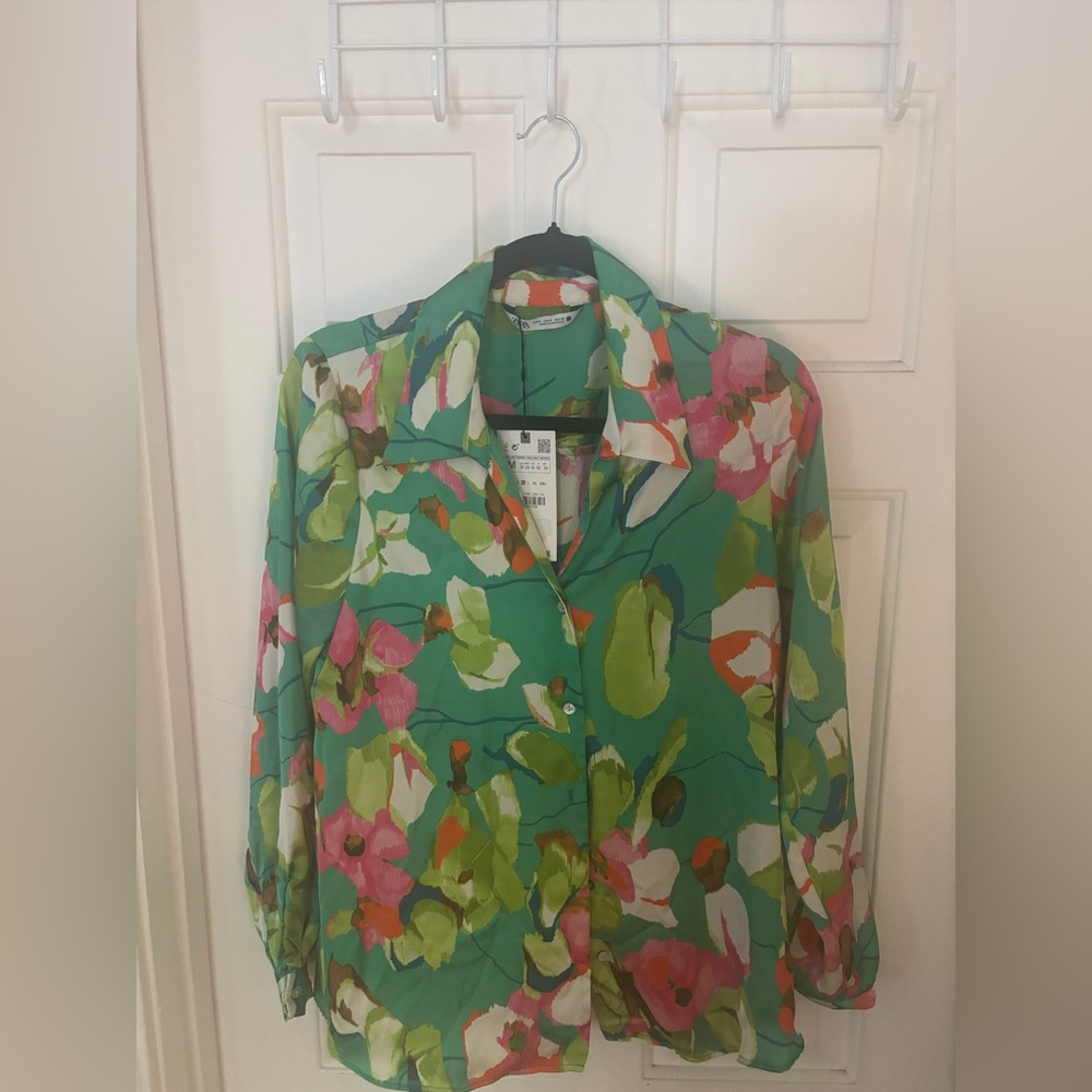 Zara Multicolor Floral Blouse